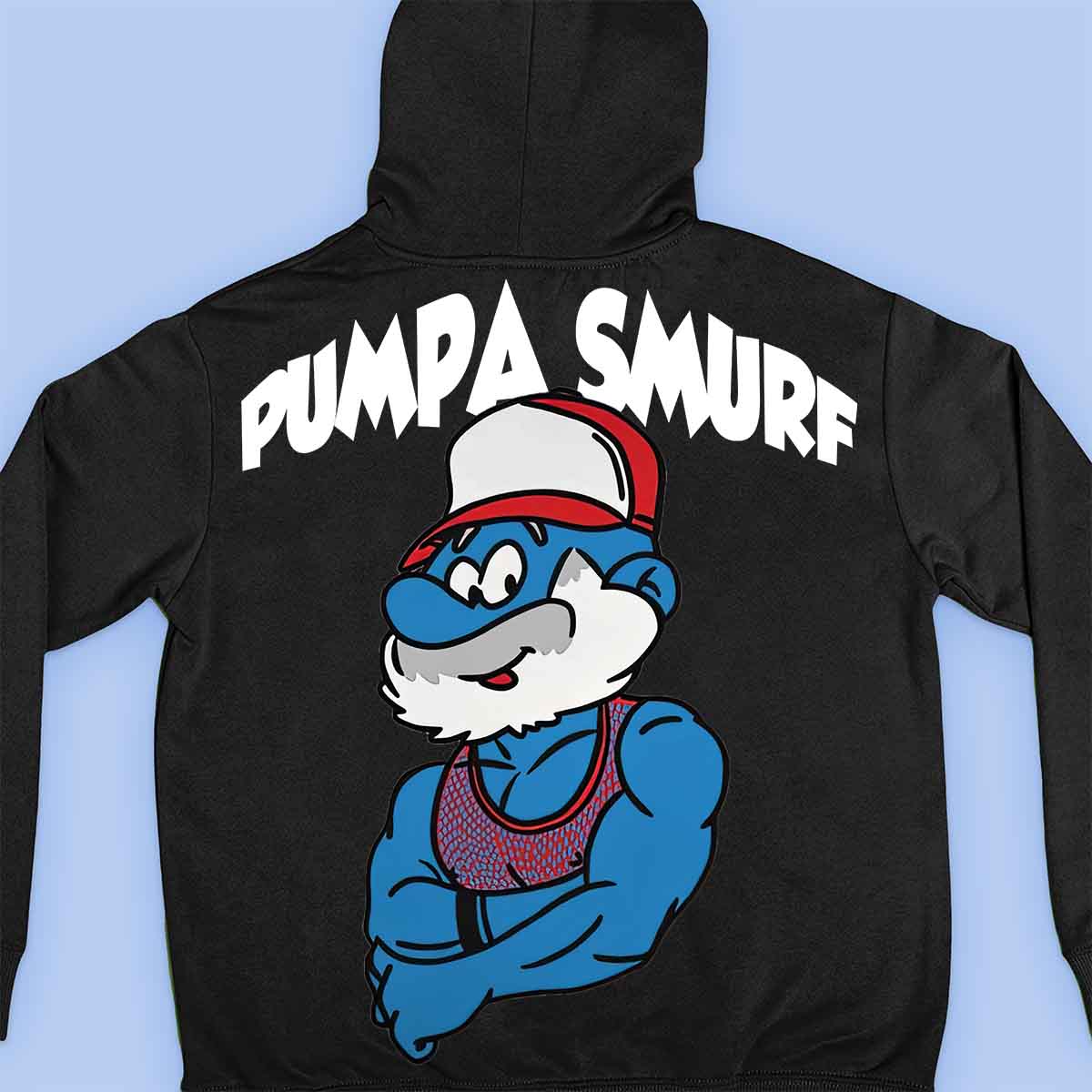 Pumpa Smurf - Premium Hoodie Unisex Backprint