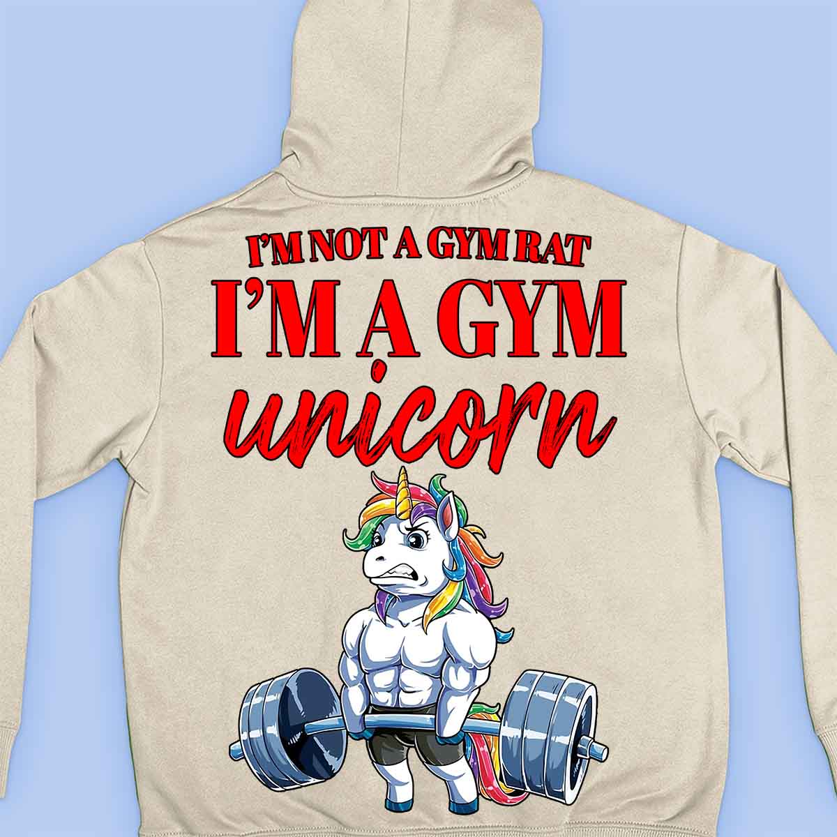 Gym Unicorn - Premium Hoodie Unisex Backprint