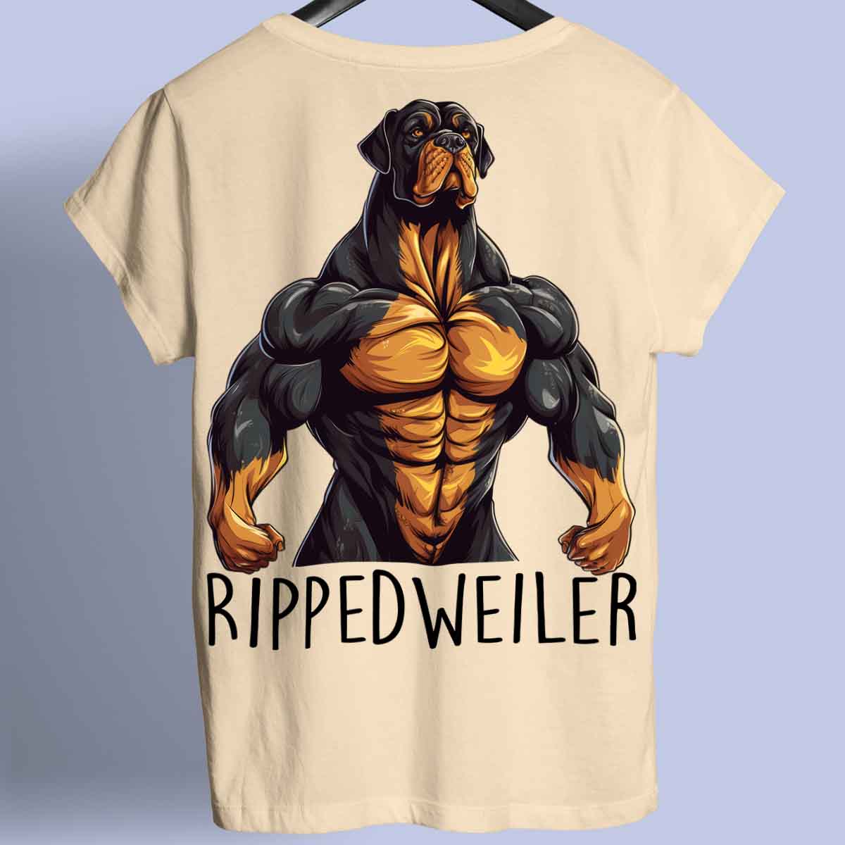 Rippedweiler - Premium T-Shirt Unisex Backprint