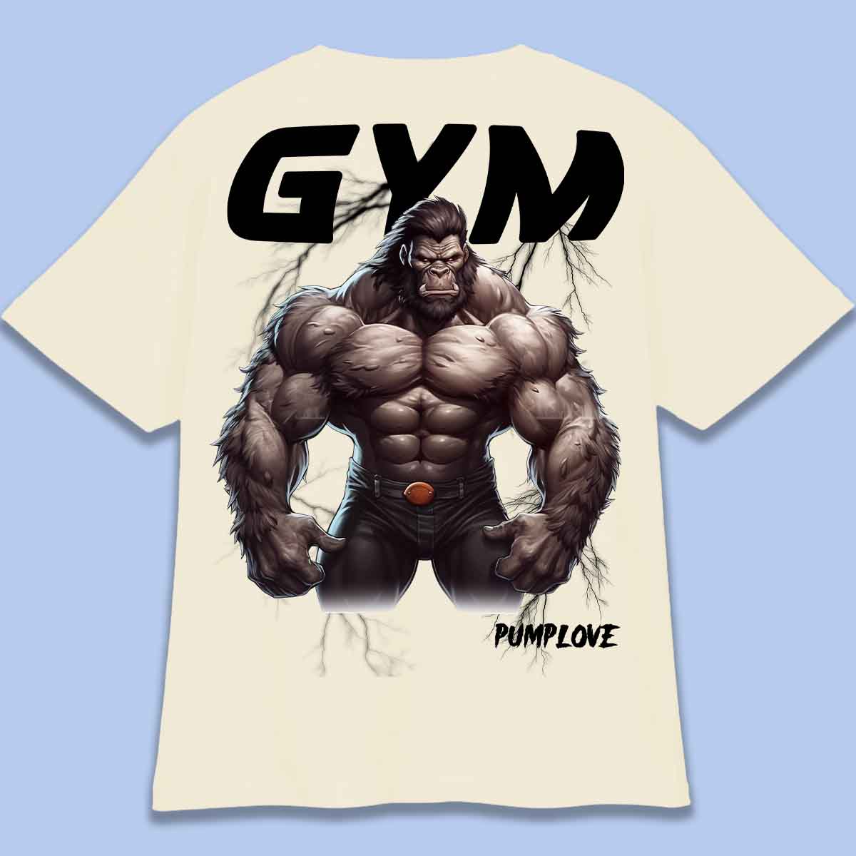 Gym Gorilla - T-Shirt Oversize Unisex Backprint